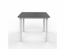 Table noa 900 x 900 pieds blancs - resol - gris - fibre de verre, polypropylène 900x900x740mm