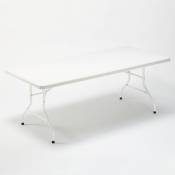 Table pliante en plastique 200x90 cm pour jardin et
