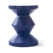 Tabouret extérieur en fibre de verre bleu Zig Zag - Pols potten