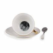 Tasse à thé Guiltless - Proserpina / Avec soucoupe & cuillère - Image érotique au fond de la tasse - Seletti blanc en céramique