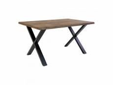 Toulon - table à manger en bois et métal 140x95cm