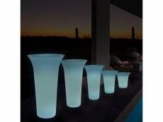 Vase lumineux fluorescent design rond extérieur jardin