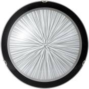 verre métallique Plafond lumineux Sphère noir / blanc / chrome griffe Ø40cm