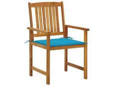Vidaxl chaises de jardin avec coussins 4 pcs bois d'acacia