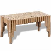 vidaXL Table Basse en Bambou Table de Salon résistante
