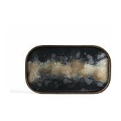 Vide-poches en verre Black Organic 42 x 24 cm - Ethnicraft