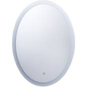 Beliani - Miroir Lumineux Ovale 60 x 80 cm Anti-Buée