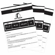 Bloc Papier pour Paperboard 58x81cm – 75 Feuilles au Total – Flipchart Pad, Pack de 3, 25 Feuilles par Pack, 100g/m2 Grandes Plaques de Papier pour Ta