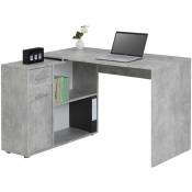 Bureau d'angle isotta table avec meuble de rangement