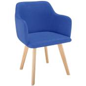 Cotecosy - Chaise style scandinave Candy Tissu Bleu - Bleu