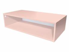 Cube de rangement bois 100x50 cm rose pastel CUBE100-RP