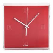 Horloge murale Tic & Tac / à poser ou suspendre - Kartell rouge en plastique