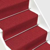 Karat - Tapis d'escalier en Sisal Sylt Rouge 66 x 450