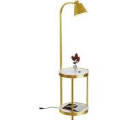 Lampadaire Sur Pied Salon Chambre Table d'Appoint usb Lampe de Lecture avec Abat-jour - 155 x 40 cm