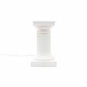 Lampe Las Vegas / Table d'appoint - 28 x 28 x H 50 cm - Seletti blanc en plastique