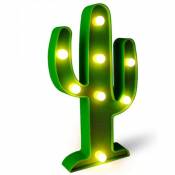 Lumière de cactus led, lampe de table de nuit de cactus
