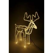 MaxxHome 3D Reindeer - Lightsnake avec 360 lumières - tête mobile - white