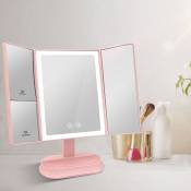 Miroir cosmétique led Miroir pliable 5X/7X grossissant