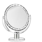 Miroir de maquillage grossissant à poser miroir rond pivotant sur pied HxlxP: 23 x 19 x 10 cm, transparent - Relaxdays