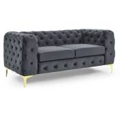 Mobilier Deco - darcy - Canapé chesterfield 2 places