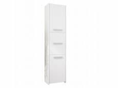 Mostar - meuble colonne de salle de bain 30x30x170 - rangement salle de bain contemporain - armoire toilette - colonne rangement - blanc