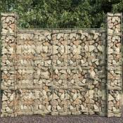 Mur en gabion avec couvercle Acier galvanisé 600 x