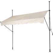 Parasol Ambiance avec manivelle 250 x 120 cm - Crème - Polyester