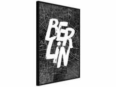 Paris prix - affiche murale encadrée "negative berlin" 20 x 30 cm noir