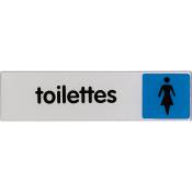 Plaque signalétique obligation / information - bleu - toilette femme - Novap