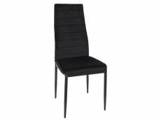 Sirila - chaise matelassée velours noire