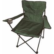 Spetebo - Chaise de camping avec porte-gobelet - vert