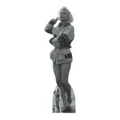 Star Cutouts - Figurine en carton – Marilyn Monroe à la plage (1962) – en Noir et Blanc - Haut 170 cm