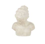 Statuette buste femme beige effet vieilli H50