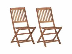 Stylé sièges de jardin famille amsterdam chaises pliables d'extérieur 2 pcs bois d'acacia solide