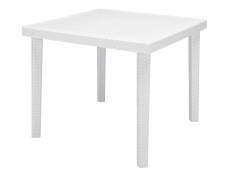 Table de jardin carrée 90x90 cm BOHEME coloris blanc