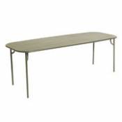 Table rectangulaire Week-End / 220 x 85 cm - Aluminium - Petite Friture vert en métal