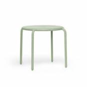 Table ronde Toní Bistreau / Ø 80 cm - Trou pour parasol + bougeoir amovible - Fatboy vert en métal