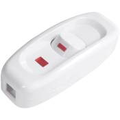 Tlily - Compact en plastique blanc cordon integre interrupteur switch de lampe, de