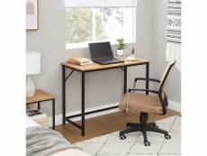 Vasagle bureau, table, poste de travail, petite taille, 100 x 50 x 75 cm, pour bureau, salon, chambre, assemblage simple, métal, style industriel, mar