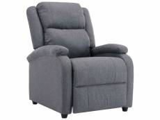 Vidaxl fauteuil inclinable gris foncé tissu 248695