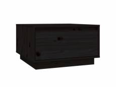 Vidaxl table basse noir 55x56x32 cm bois massif de
