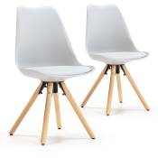 Vs Venta-stock - Set de 2 chaises Salle à Manger Jeff Style Nordique Gris, 54 cm x 49 cm x 84 cm - gris