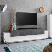 Web Furniture - Meuble tv 4 placards 3 portes 200cm design moderne Corona Low Report