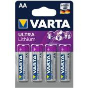 4 Piles Lithum aa LR6 Varta Ultra Lithium Varta