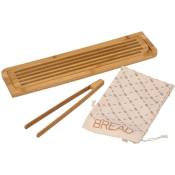 5five - planche à découper pain avec accessoires bambou 50x13cm