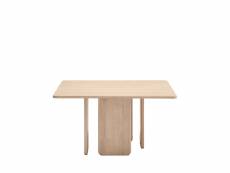 Arq - table à manger carrée en bois 137x137cm - couleur - bois clair