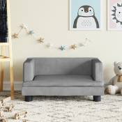 Canapé pour enfants confortable Canapé Sofa de salon - gris clair 60x40x30 cm velours vidaXL