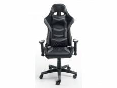Chaise de bureau gamer noir-gris - spider - l 66 x