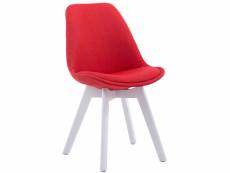 Chaise de visiteur borneo v2 tissu , rouge/blanc