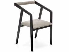 Chaise design avec structure noire en bois massif et